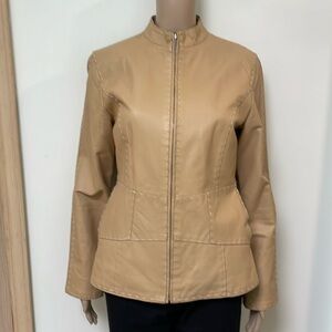 Pamela McCoy Tan leather jacket
